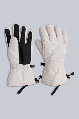 Glacier Mens Herringbone Ski Gloves - Off White