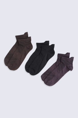 Ocea Womens Lightweight Trainer Socks 3-Pack - Dark Beige
