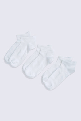 Ocea Womens Lightweight Trainer Socks 3-Pack - White