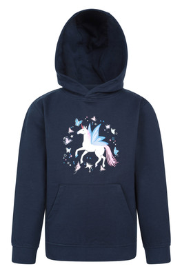 Unicorn Kids Graphic Hoodie - Navy