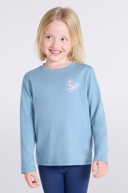 Butterfly Kids Long Sleeve Tee - Light Teal