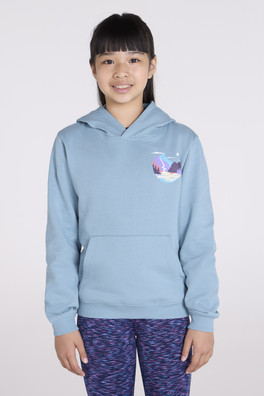 Mountain Flow Kids Graphic Hoodie - Pale Green