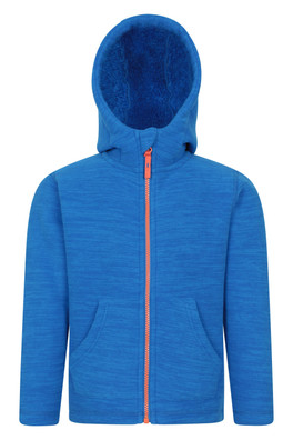 Snowdonia 2 Kids Fully Borg Lined Hoodie - Blue