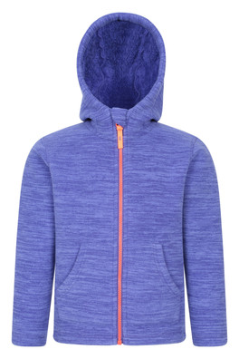 Snowdonia 2 Kids Fully Borg Lined Hoodie - Purple