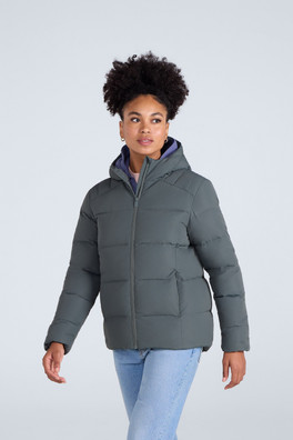 Womens Tech Down Mid Weight Jacket - Dark Khaki