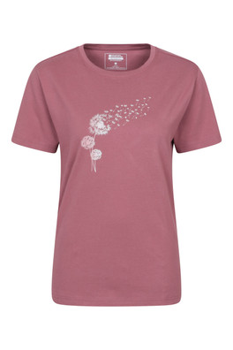 Dandelion Womens Relaxed Fit T-Shirt - Pink