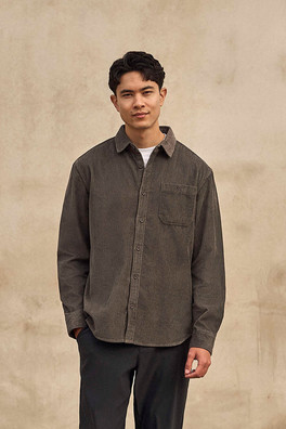 Lewis Mens Cord Shirt - Khaki