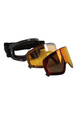 Extreme Magnetic Ski Goggle with Spare Lens - Black