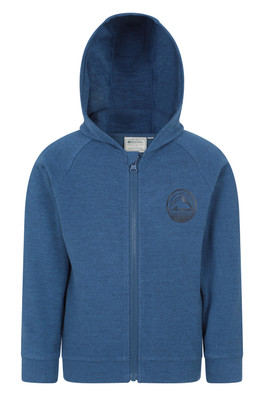 Strath Melange Super Soft Kids Full Zip Hoodie - Navy