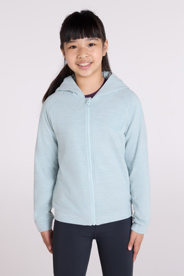 Strath Melange Super Soft Kids Full Zip Hoodie - Mint