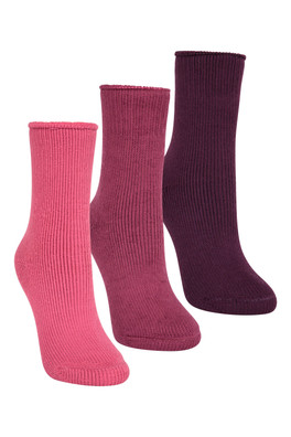 Radiate Kids Thermal Socks- 3 Pack - Pink