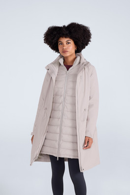 Evie Womens Waterproof 3 in 1 Padded Jacket - Cream