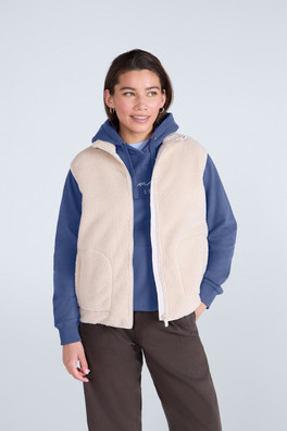 Molly Womens Borg Gilet - Cream