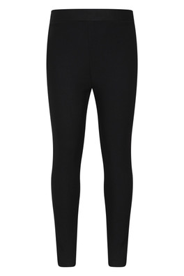 Borg Lined Kids Thermal Leggings - Black