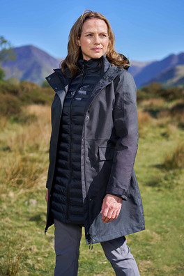 Rain On Womens 3 in 1 Waterproof Jacket - Black