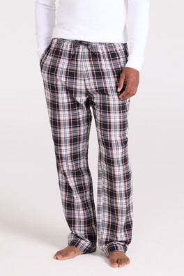 Flannel Mens Lounge Pants - Black