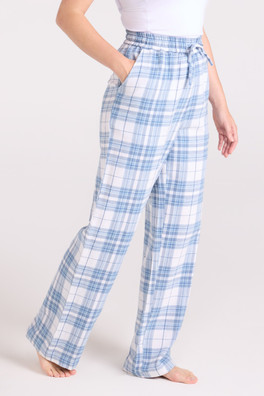 Womens Flannel Lounge Pants - Blue