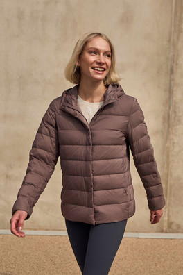 Womens Lightweight Down Packable Jacket - Dusky Purple