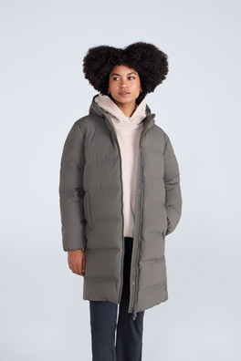 Cosi Cloud Womens Mid Length Down Coat - Khaki