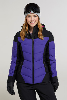 Resort Womens Padded Ski Jacket - Purple