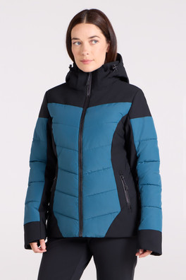 Resort Womens Padded Ski Jacket - Dark Green