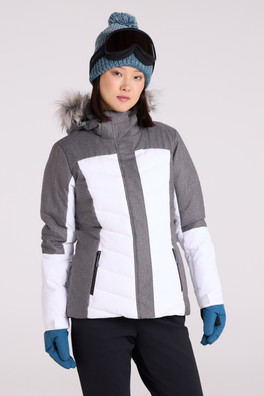 Pyrenees II Womens Padded Ski Jacket - White