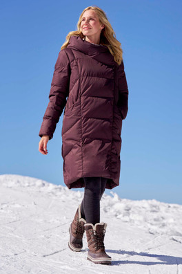 Cosy Wrap II Womens Extreme Down Jacket - Dark Burgundy