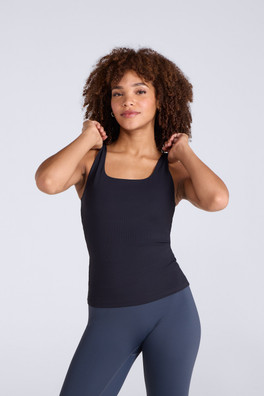 Womens Active Rib Vest - Black