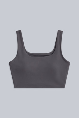 Laurel Womens Active Rib Bra Vest - Charcoal