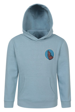 Howling Wolf Kids Hoodie - Dark Blue