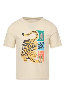Tiger Kids Short Sleeve Tee - Beige
