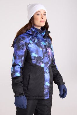 Dawn II Womens Printed Ski Jacket - Bright Blue