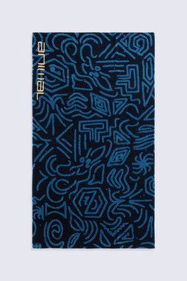 Printed Beach Towel - Blue