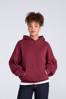 Idol Womens Drop Shoulder Hoodie - Burgundy