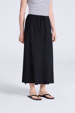 Animal Womens Linen Blend Midi Skirt - Black