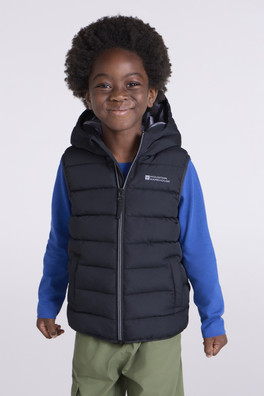 Rocko Kids Water Resistant Hooded Padded Jacket - Black