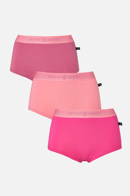 Womens 3-Pack Hipster Briefs - Pink Gin