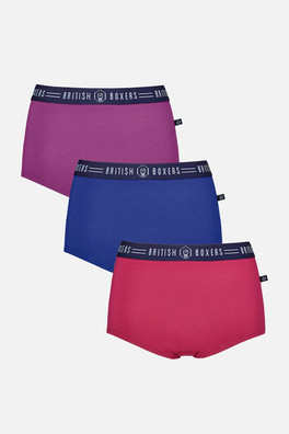 Womens 3-Pack Hipster Briefs - Sloe Gin