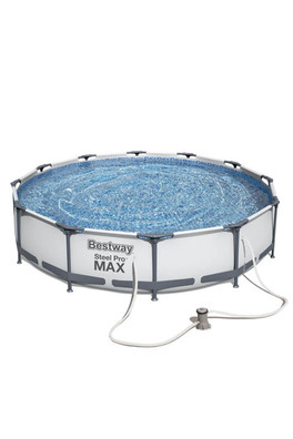 Steel Pro Max 12' x 30" Pool Set - Grey
