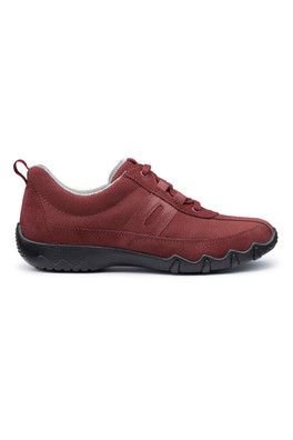 Leanne II Women's Wide Fit Nubuck Trainer - Red Pear