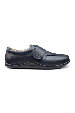 Unwind Men's Regular Fit Leather Slipper - Navy
