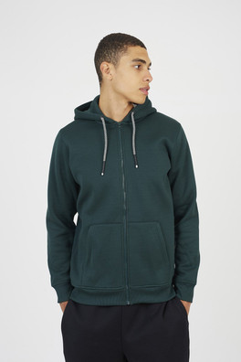 Full Zip Mens Hoodie - Dark Green