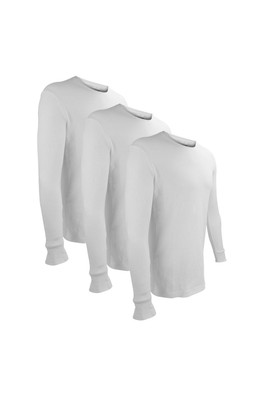 3 Pack Kids Thermal Top with Long Sleeve - White (X3)