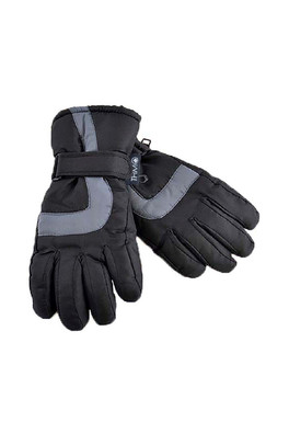 Kids Waterproof Thinsulate Ski Gloves - Black