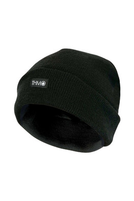 Mens 3m Thinsulate Thermal Warm Beanie Hat - Black
