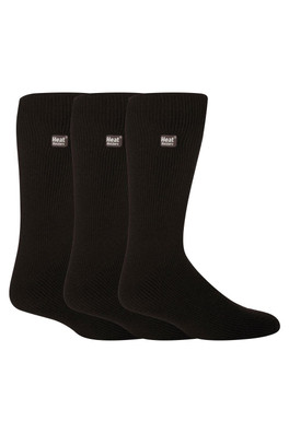 3 Pairs Mens Original Thick Winter Thermal Socks - Black