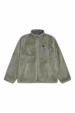 Double Monkey Fleece Womens Jacket - Pale Green