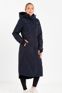 Full Length Waterproof Riding Coat with Hood - Dark Navy