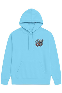 Underwater Alien Womens Hoodie - Sky Blue
