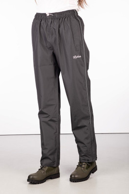 Ladies Waterproof Overtrousers - Dark Grey/Silver